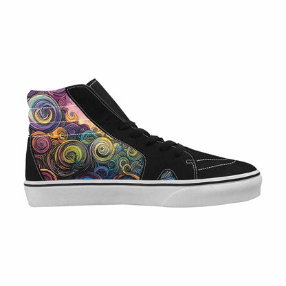 MEN'S Tie High Top Canvas Cottagecore Custom Sneakers