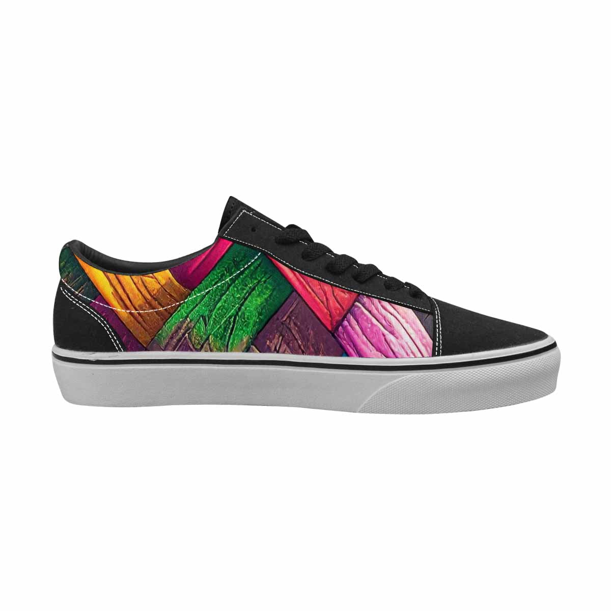 WOMEN'S Polysexual Flag Color Canvas Lace-Up Neon Fantasy Shoes