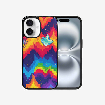 iPhone 16 Case — Pixel Art 8 Bit Burst Pattern, Custom Art Phone Cover