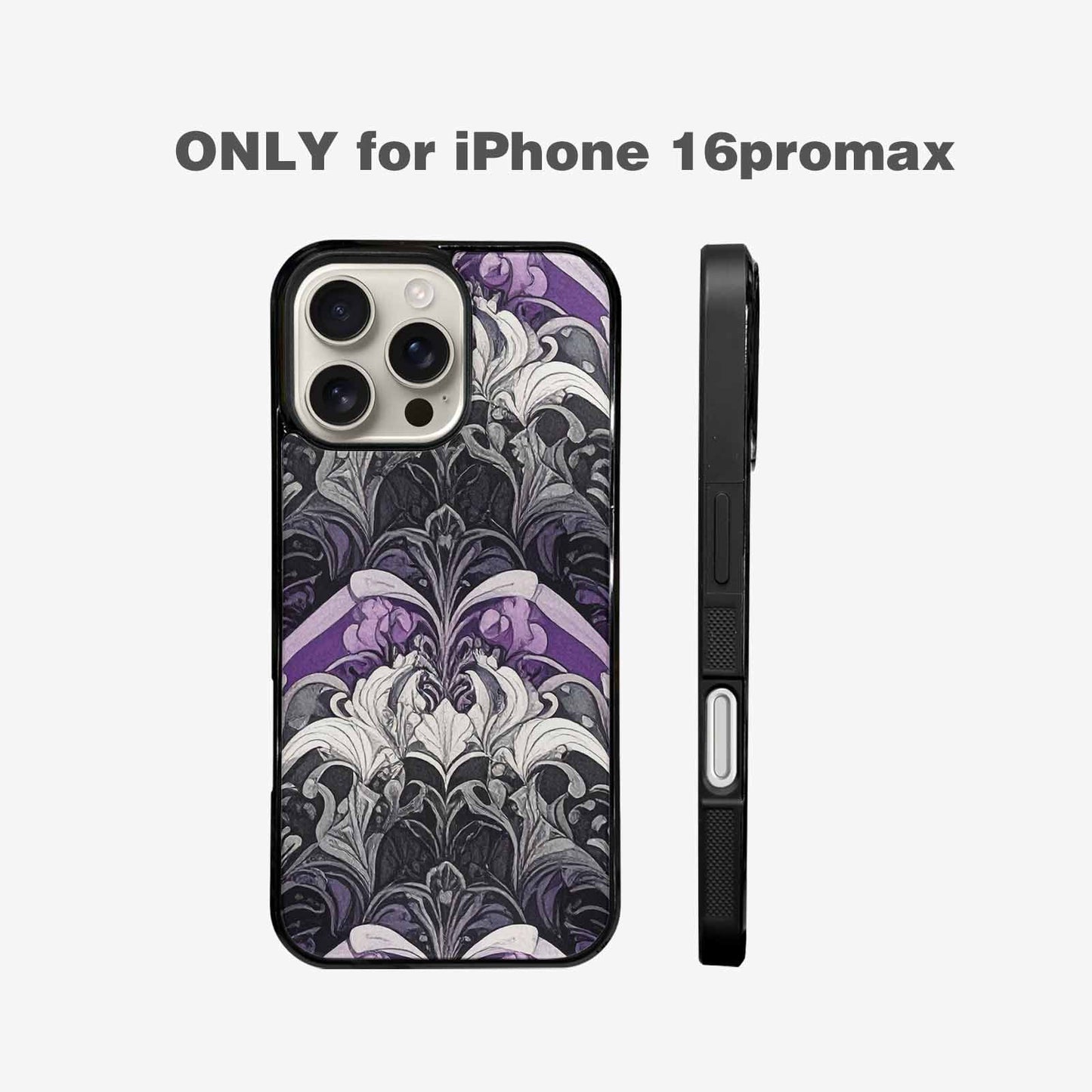 iPhone 16 Pro Max Case — Asexual Flag Color Theme Small Rainbow, Custom Made Phone Cover