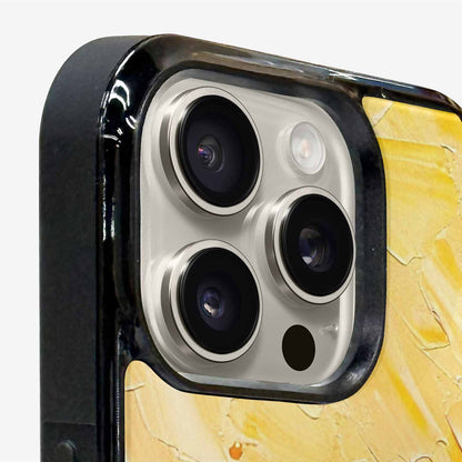 iPhone 16 Pro Max Case — Impressionist Sunflower Brushstroke Pattern Hundreds Of, Custom Designed Case Cover