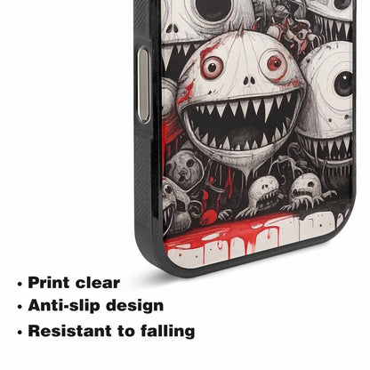 iPhone 16 Pro Max Case — Multi Eye Monster Black Red Ink, Custom Made Phone Cover