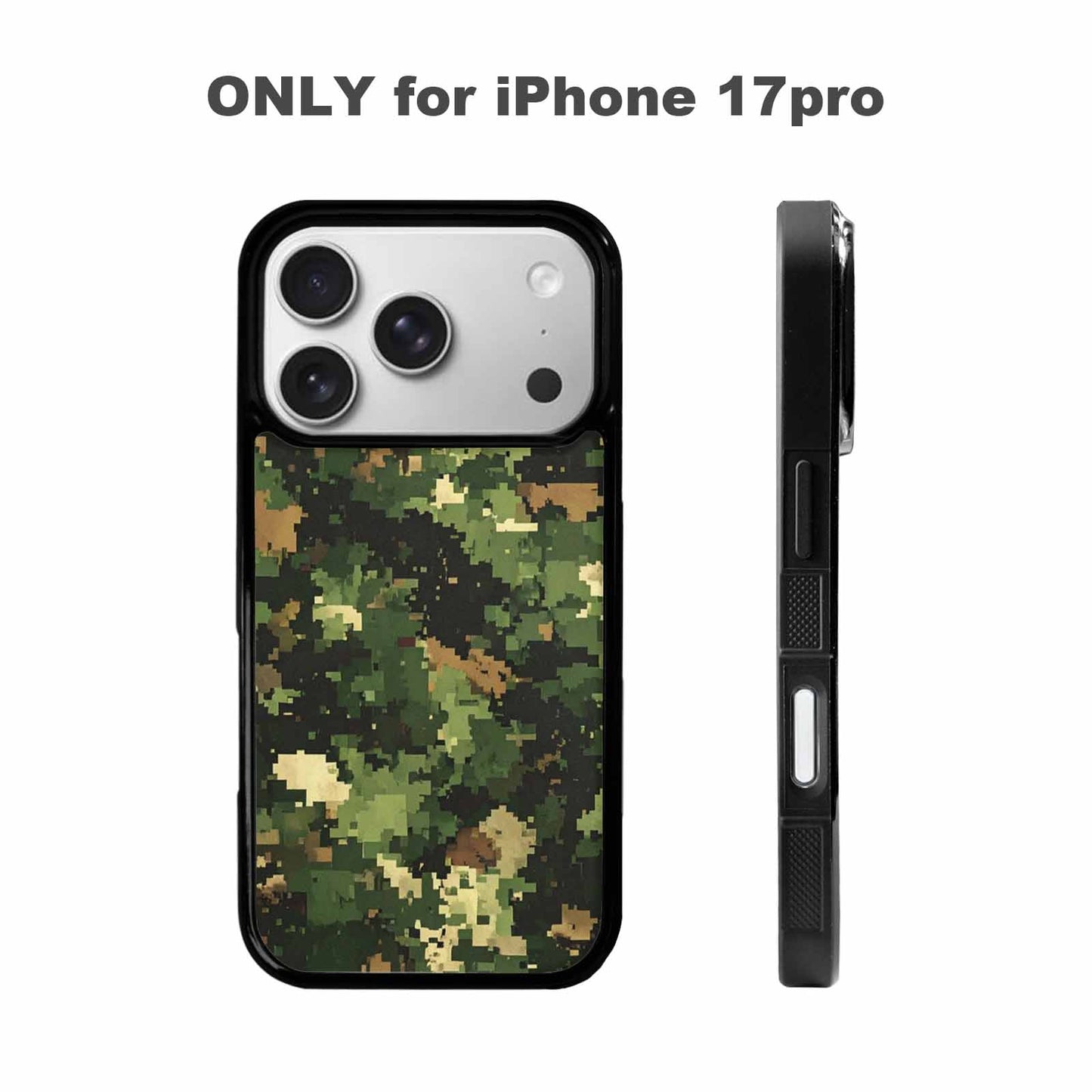 iPhone 17 Pro Case — Small Military Camouflage Blotch Pattern Camo, Custom Made Phone Cover