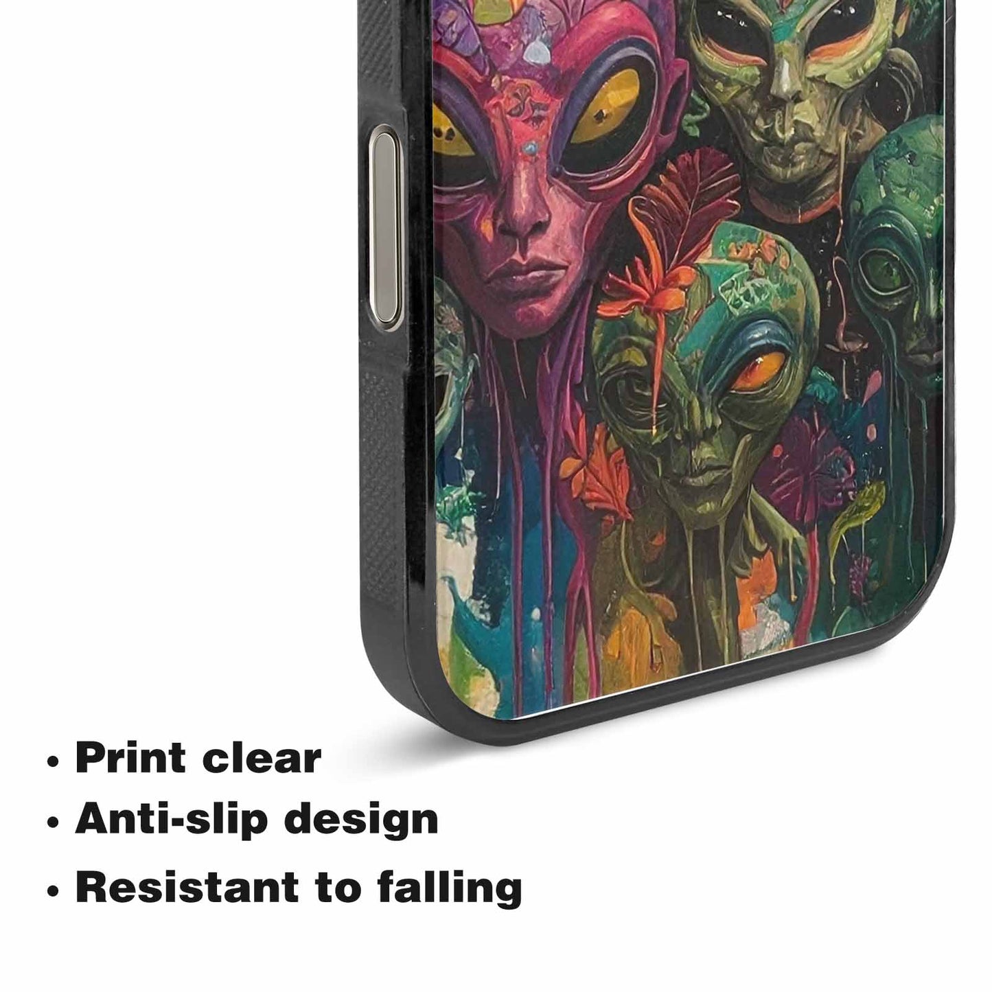 iPhone 15 Pro Max Case — Aliens Pattern Hundreds Of Sma Cbj, Unique Phone Case Design