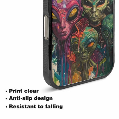 iPhone 15 Pro Max Case — Aliens Pattern Hundreds Of Sma Cbj, Unique Phone Case Design