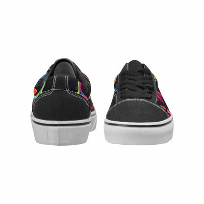 WOMEN'S 1000s Skulls Neon Camo Lace-Up Canvas Vibrant Chaos Sneakers