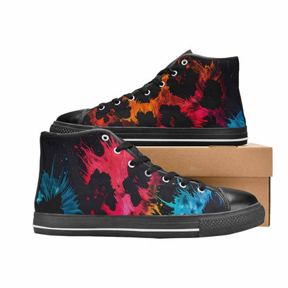 MEN'S Dark Animal Print High Top Canvas Y2K Sneakers