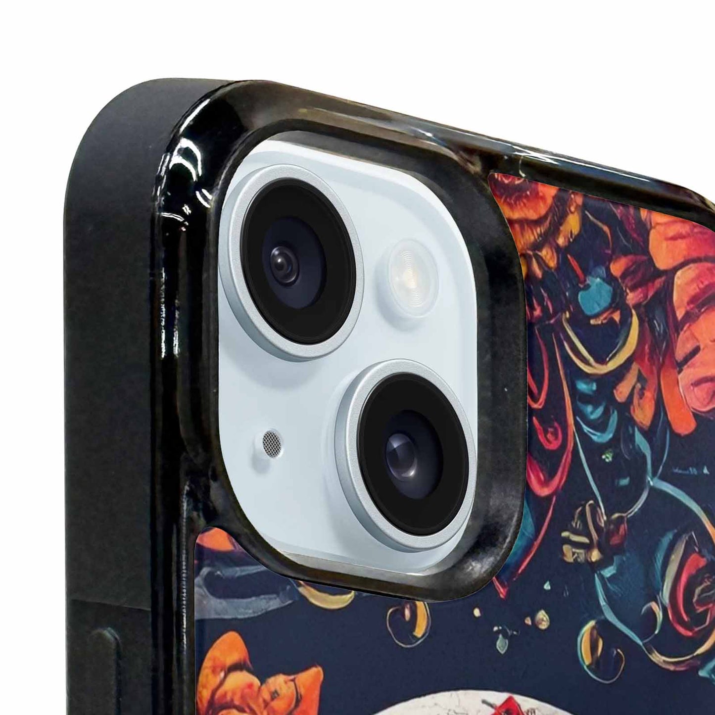 iPhone 15 Plus Case — Day Dead Sugar Skull Art 100s, Personalized Phone Case