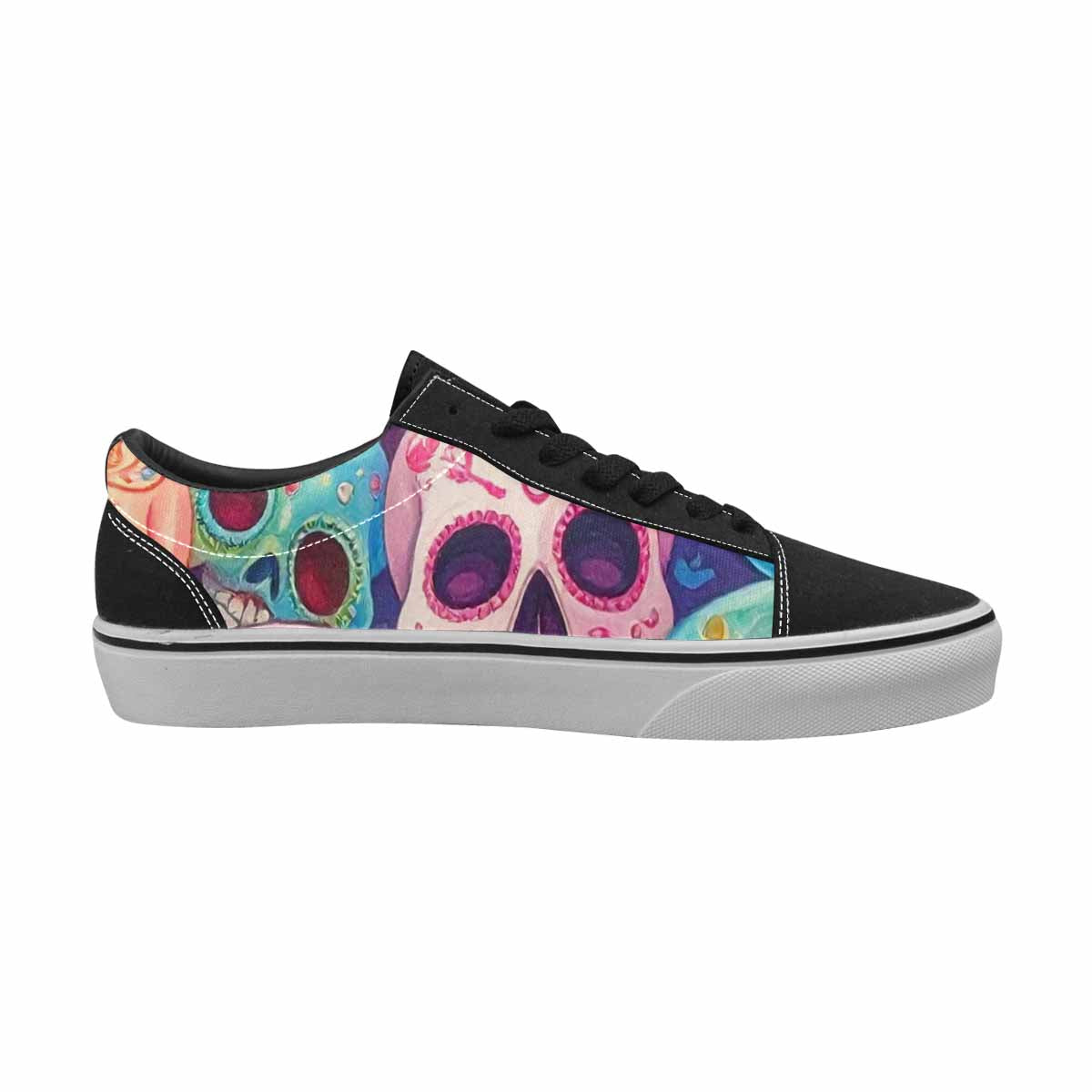 WOMEN'S Sugar Skulls Melting Sugar Lace-Up Canvas Dreamcore Custom Shoes