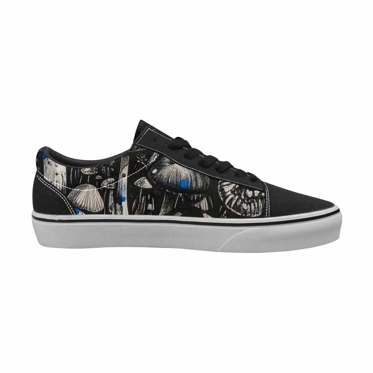 WOMEN'S Mushrooms (general) Lace-Up Canvas Kaleidoscope Custom Sneakers