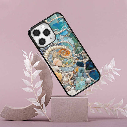 iPhone 15 Pro Max Case — Seashell Collage Seashell Collage Pattern Hundreds, Original Design Phone Case
