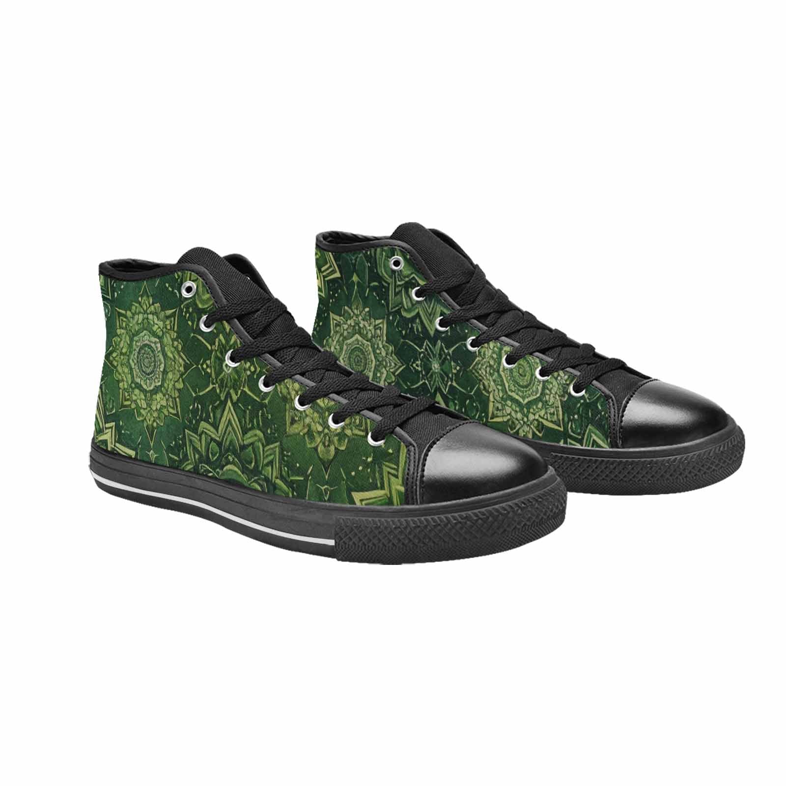 WOMEN'S Mandala High Top Canvas Neon Fantasy Custom Shoes