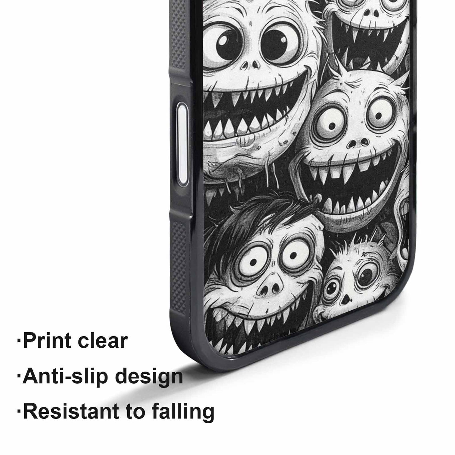 iPhone 17 Pro Max Case — Black And White Monster Original Art, Custom Made Phone Cover