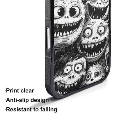 iPhone 17 Pro Max Case — Black And White Monster Original Art, Custom Made Phone Cover