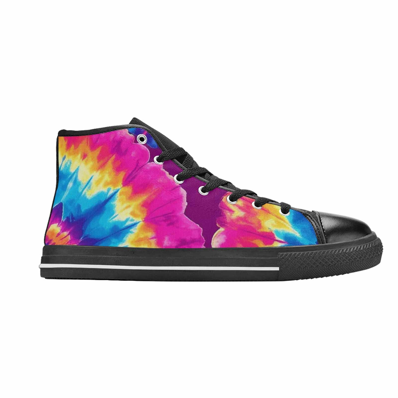 WOMEN'S Tie Dye Original High Top Canvas Neon Fantasy Custom Shoes