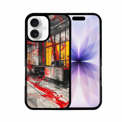 iPhone 17 Case — Black &amp; Red Ink Galaxy Space, Custom Print Case Cover