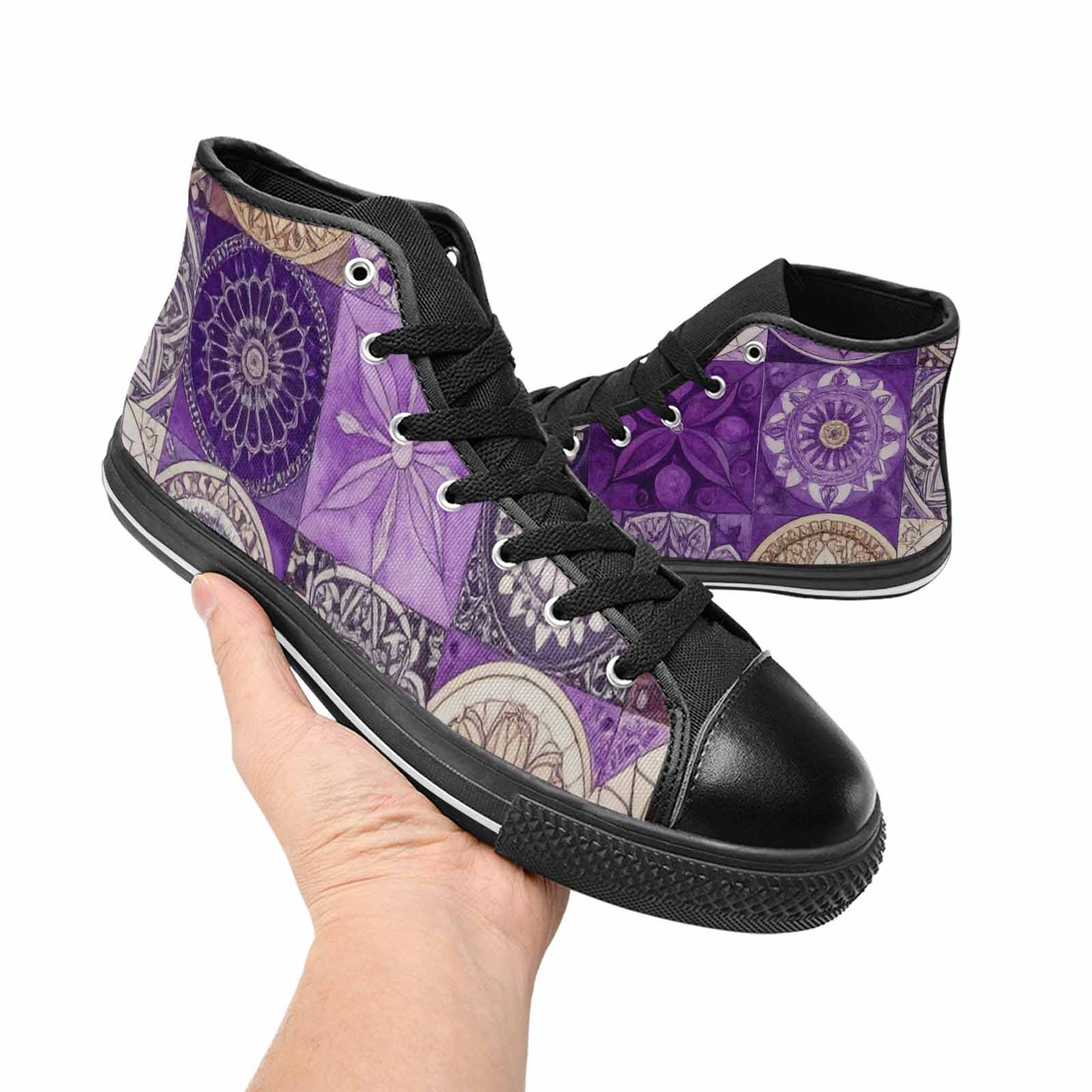 WOMEN'S Mandala High Top Canvas Vivid Shoes