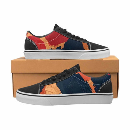 WOMEN'S Leopard Wallpaper Print Canvas Lace-Up Vivid Custom Shoes