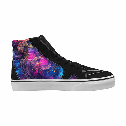 MEN'S Galaxy Snake Print High Top Canvas Wallpaper Art Custom Sneakers
