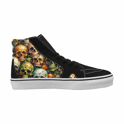 MEN'S Skulls  Camo Skulls High Top Canvas Aesthetic Custom Shoes