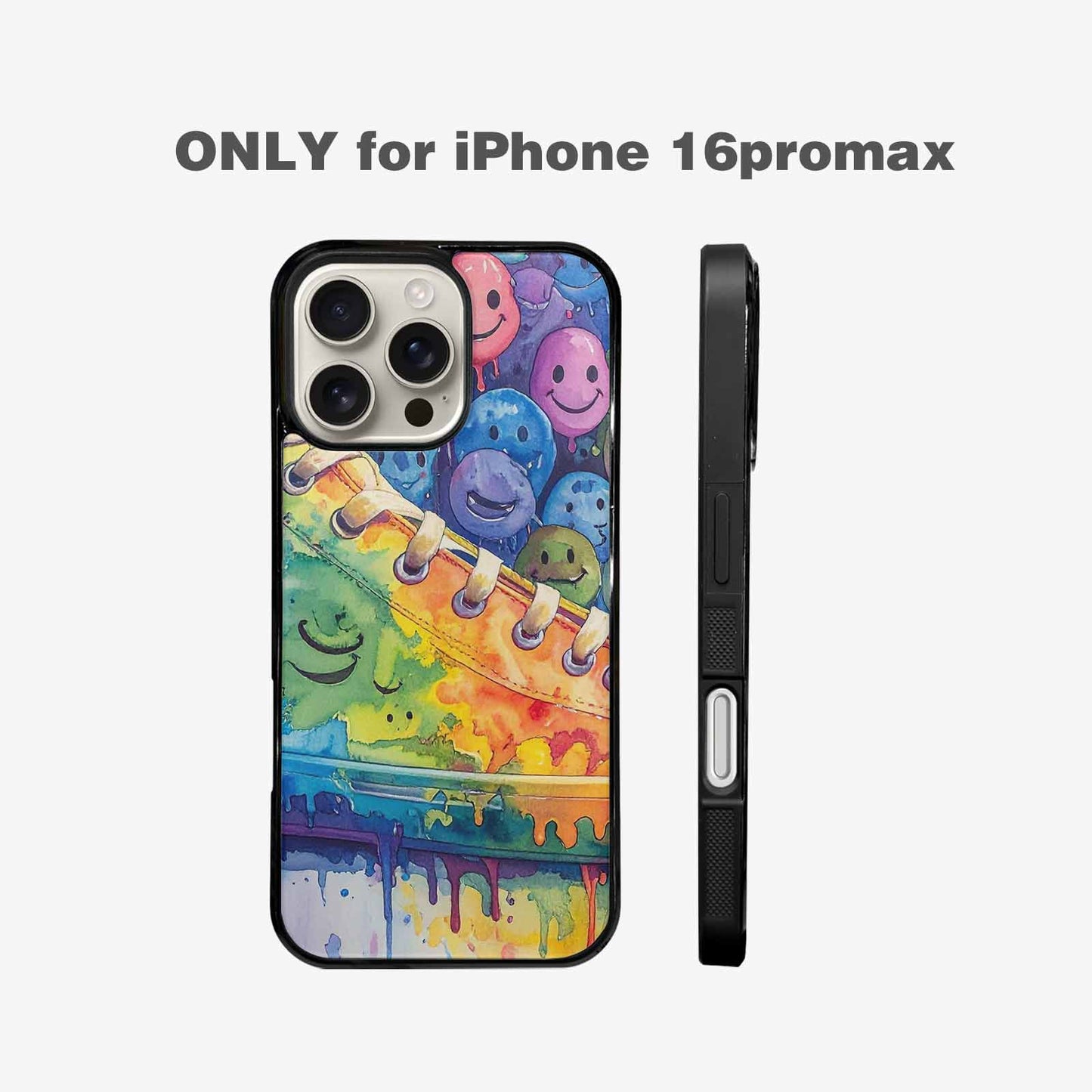 iPhone 16 Pro Max Case — Smiley Facessmiley Faces Tie D, Custom Art Phone Cover