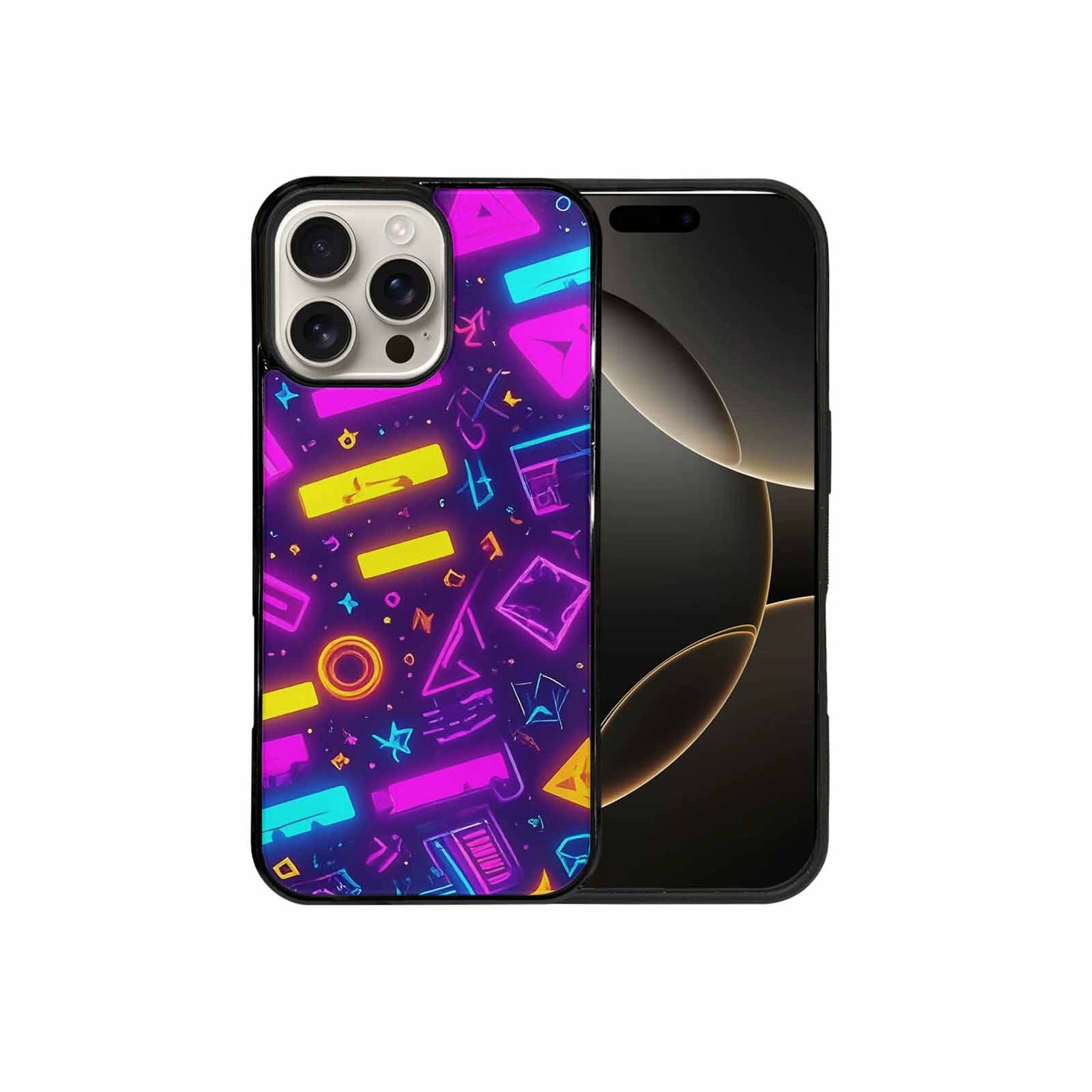 iPhone 16 Pro Max Case — 80s Retro Motif 80s Retro Motifs, Custom Art Phone Cover