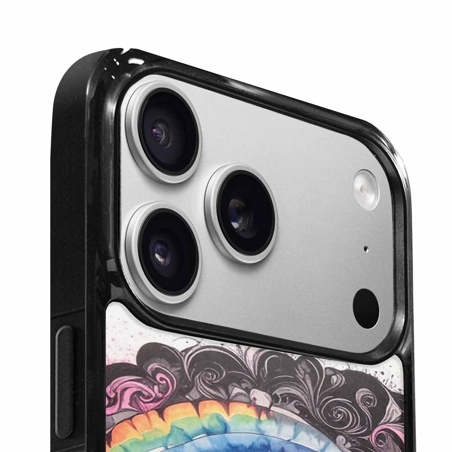 iPhone 17 Pro Max Case — Tie Dye Swirls Black Tie Dye, Personalized Phone Case