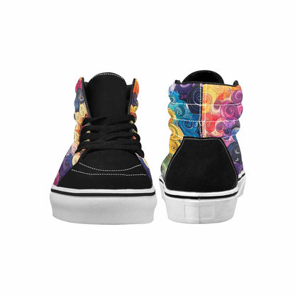 MEN'S Tie High Top Canvas Surreal Custom Shoes
