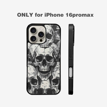 iPhone 16 Pro Max Case — Tessellated Human Skulls Custom, Custom Made Phone Cover