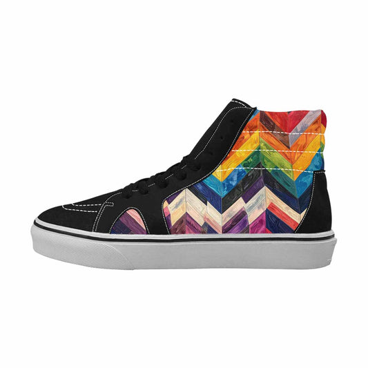 MEN'S Progress Pride Flag High Top Canvas Y2K Custom Shoes