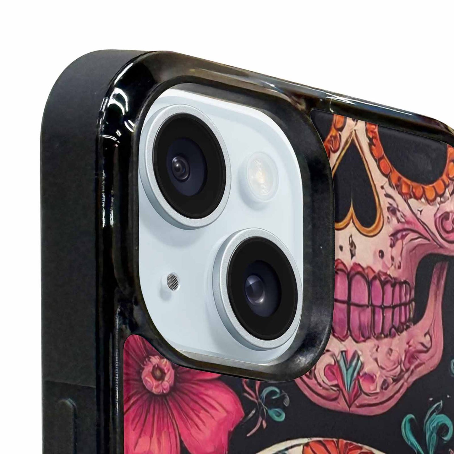 iPhone 15 Plus Case — Smaller Skulls Overlapping Seamless Pattern Of, Custom Print Case Cover