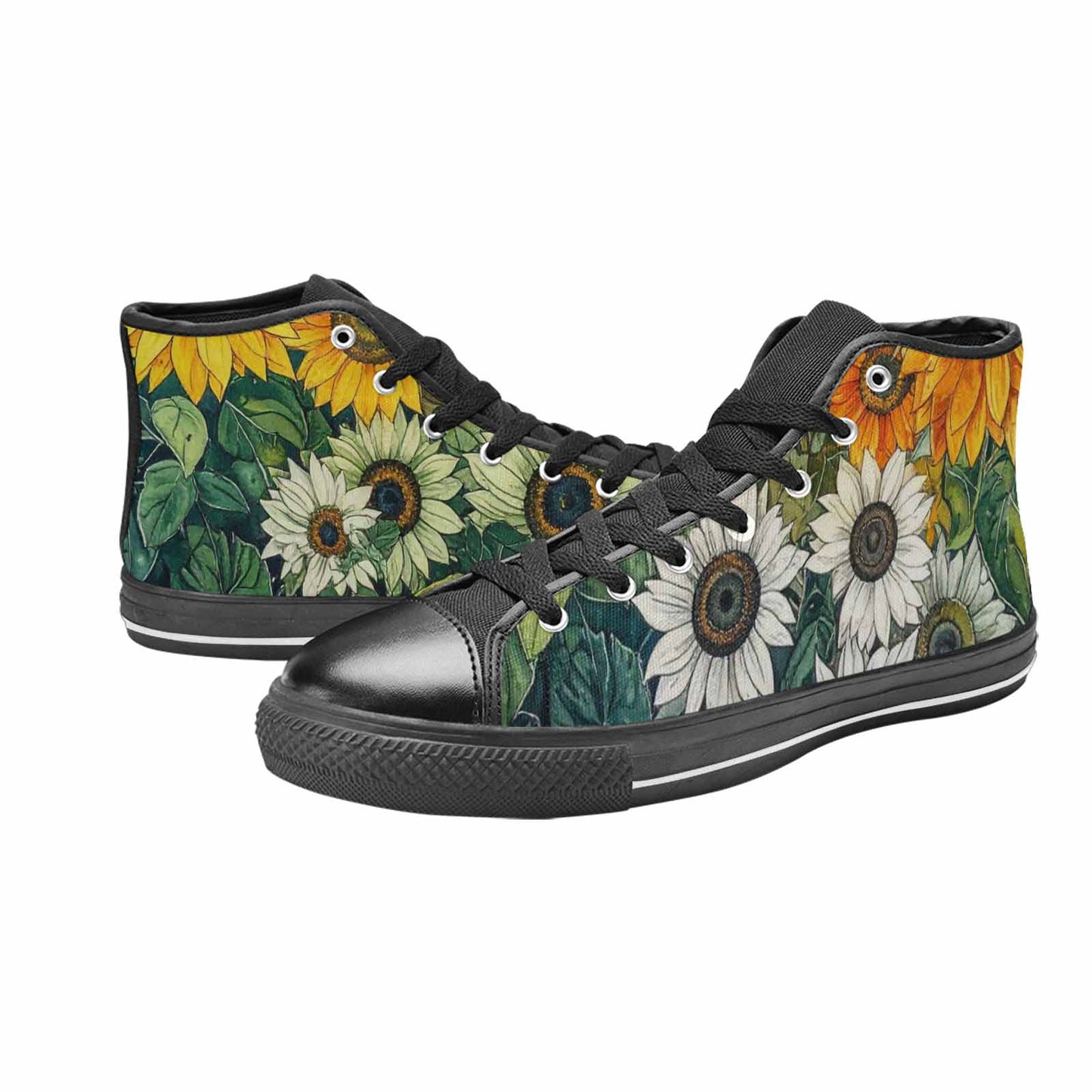 WOMEN'S Sunflower High Top Canvas Aesthetic Sneakers