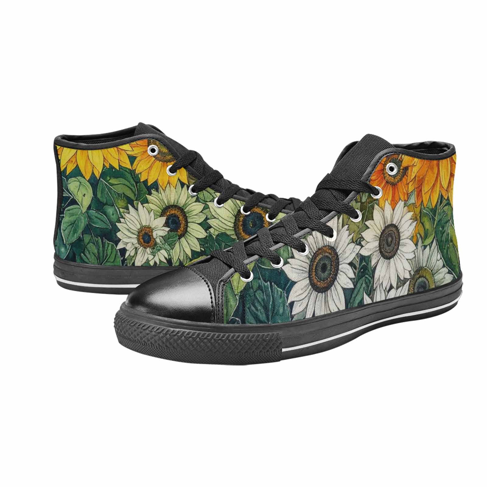 WOMEN'S Sunflower High Top Canvas Aesthetic Sneakers
