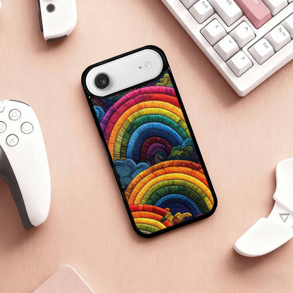 iPhone 17 Air Case — Vivid Camo Rainbow Arc Camo, Custom Printed Phone Case