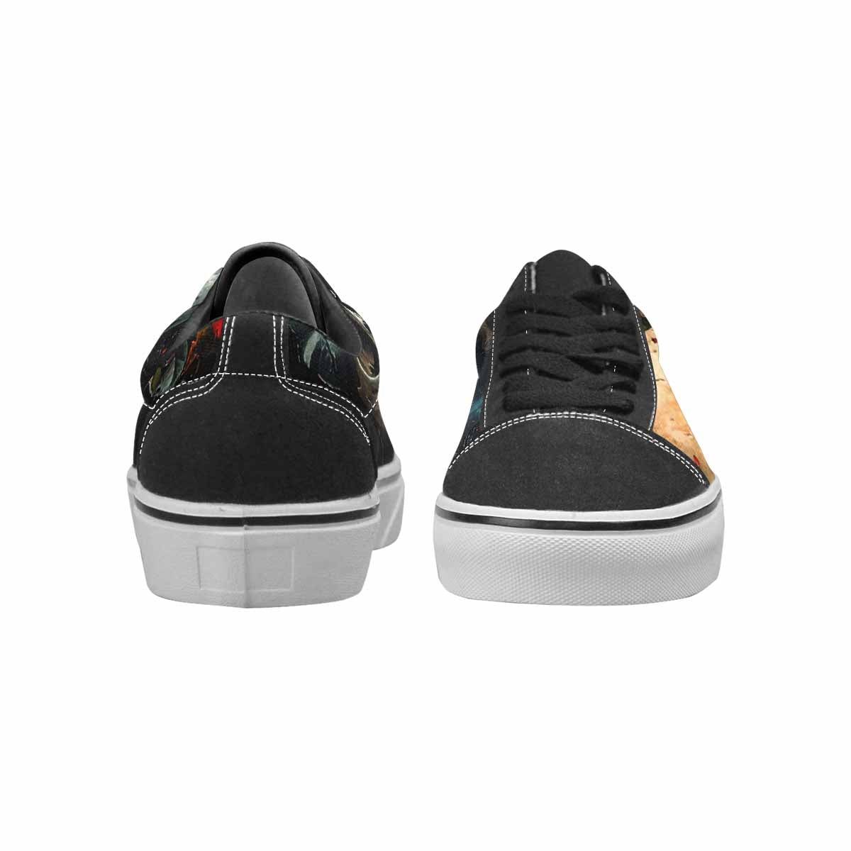 WOMEN'S Skulls Roses Melting Skulls Lace-Up Canvas Vibrant Chaos Sneakers