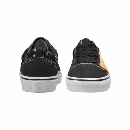 WOMEN'S Skulls Roses Melting Skulls Lace-Up Canvas Vibrant Chaos Sneakers