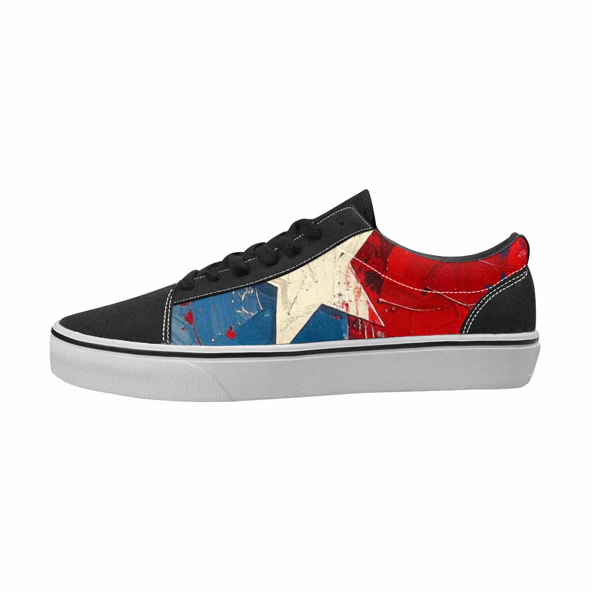 MEN'S Patriotic Canvas Unique Print Kaleidoscope Custom Print Sneakers