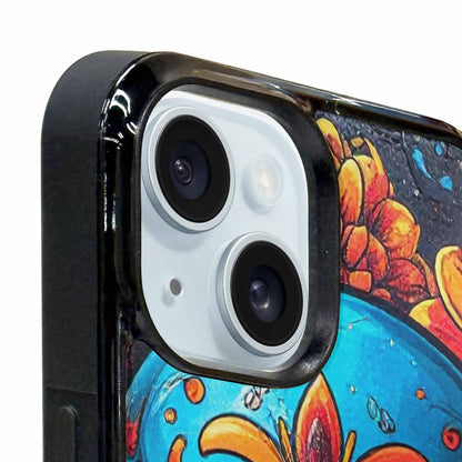 iPhone 15 Plus Case — Graffiti Skull Art Seamless Pattern Vibrant, Customized Protective Case