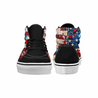 MEN'S Patriotic Stars Stripes High Top Canvas Surreal Custom Shoes