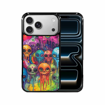 iPhone 17 Pro Max Case — Melting Aliens Pattern Alien Scifi, Original Design Phone Case
