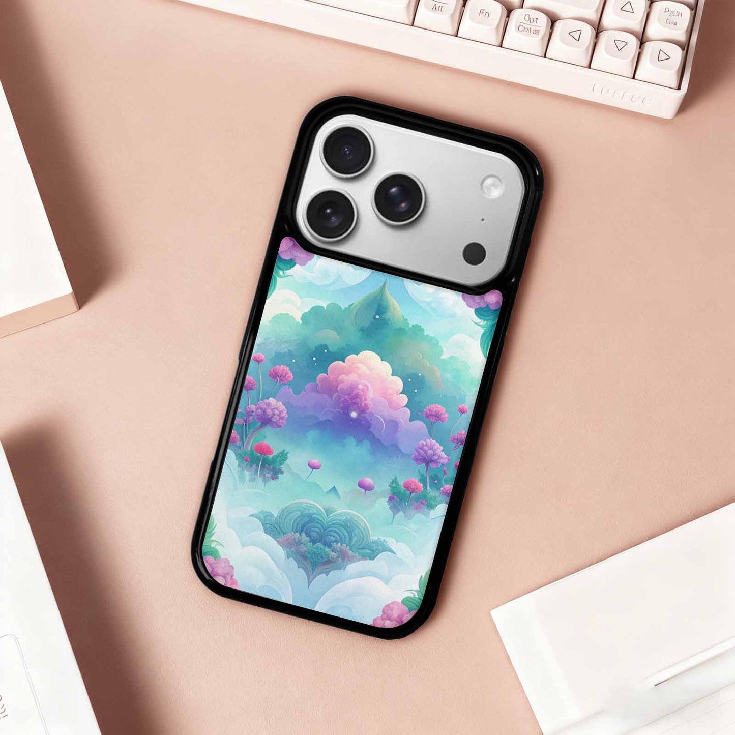 iPhone 17 Pro Case — Surrealist Dreamscape Original Art, Custom Art Phone Cover