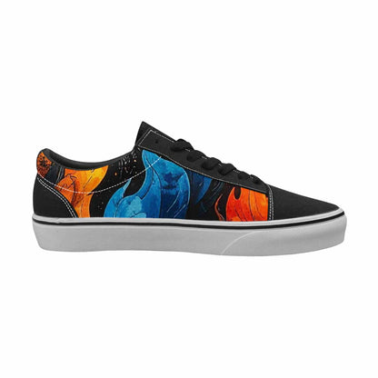 WOMEN'S Flame Burst Lace-Up Canvas Kaleidoscope Sneakers