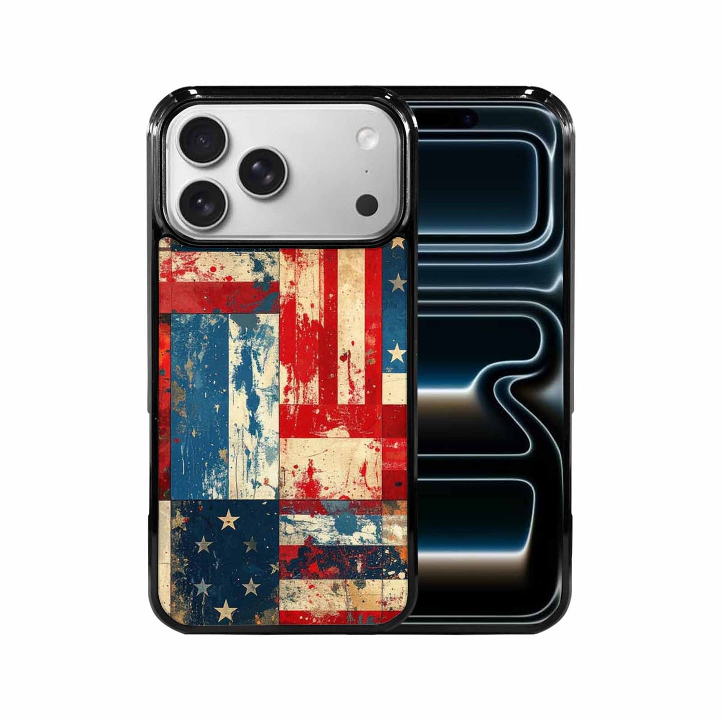 iPhone 17 Pro Max Case — Small American Flag Stars Galaxy Space, Custom Made Phone Cover