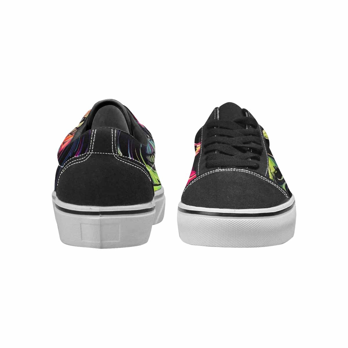 WOMEN'S 1000s Skulls Neon Camo Lace-Up Canvas Kaleidoscope Sneakers