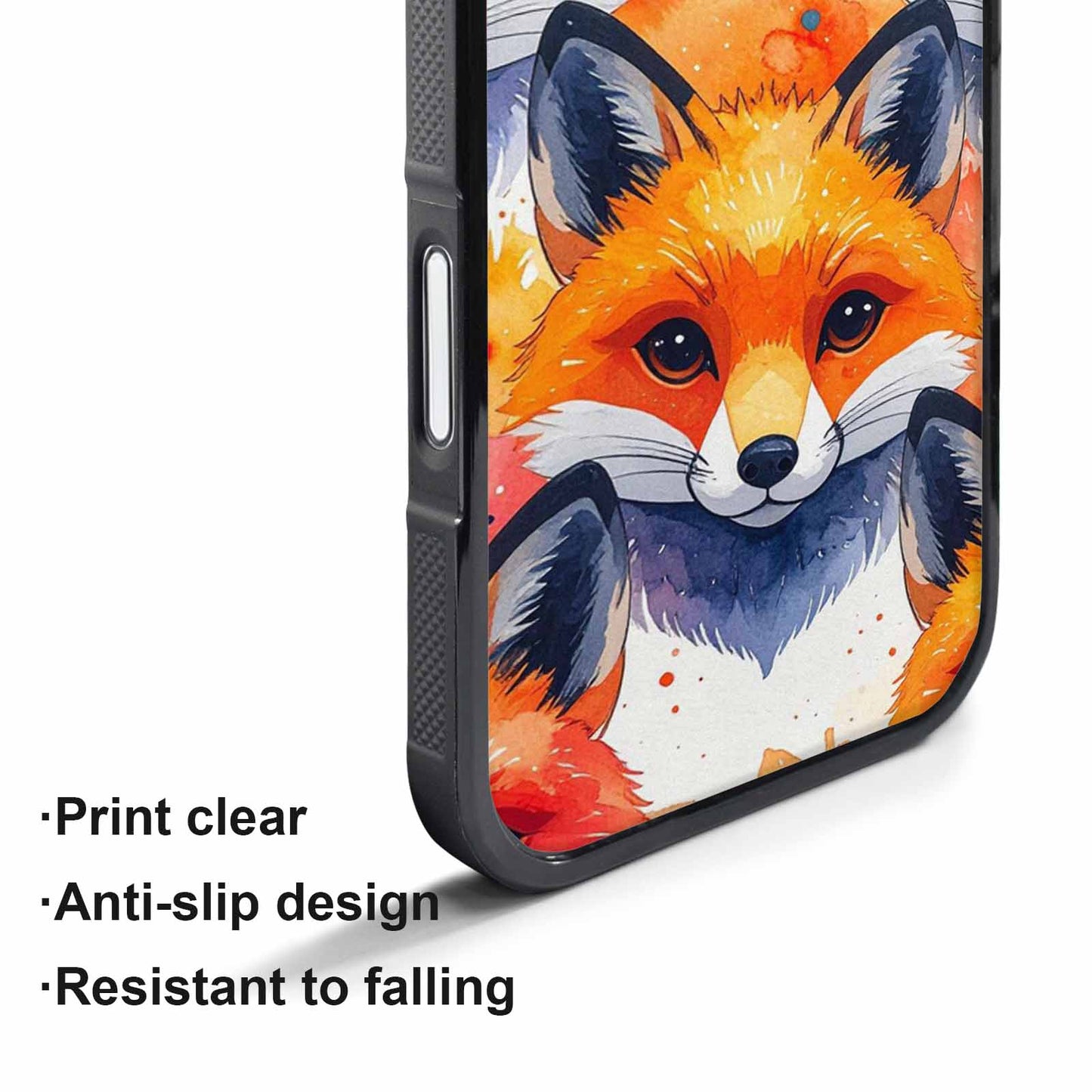 iPhone 17 Pro Case — Watercolor Kawaii Fox Faces Watercolor Abstract, Custom Phone Case
