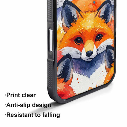 iPhone 17 Pro Case — Watercolor Kawaii Fox Faces Watercolor Abstract, Custom Phone Case