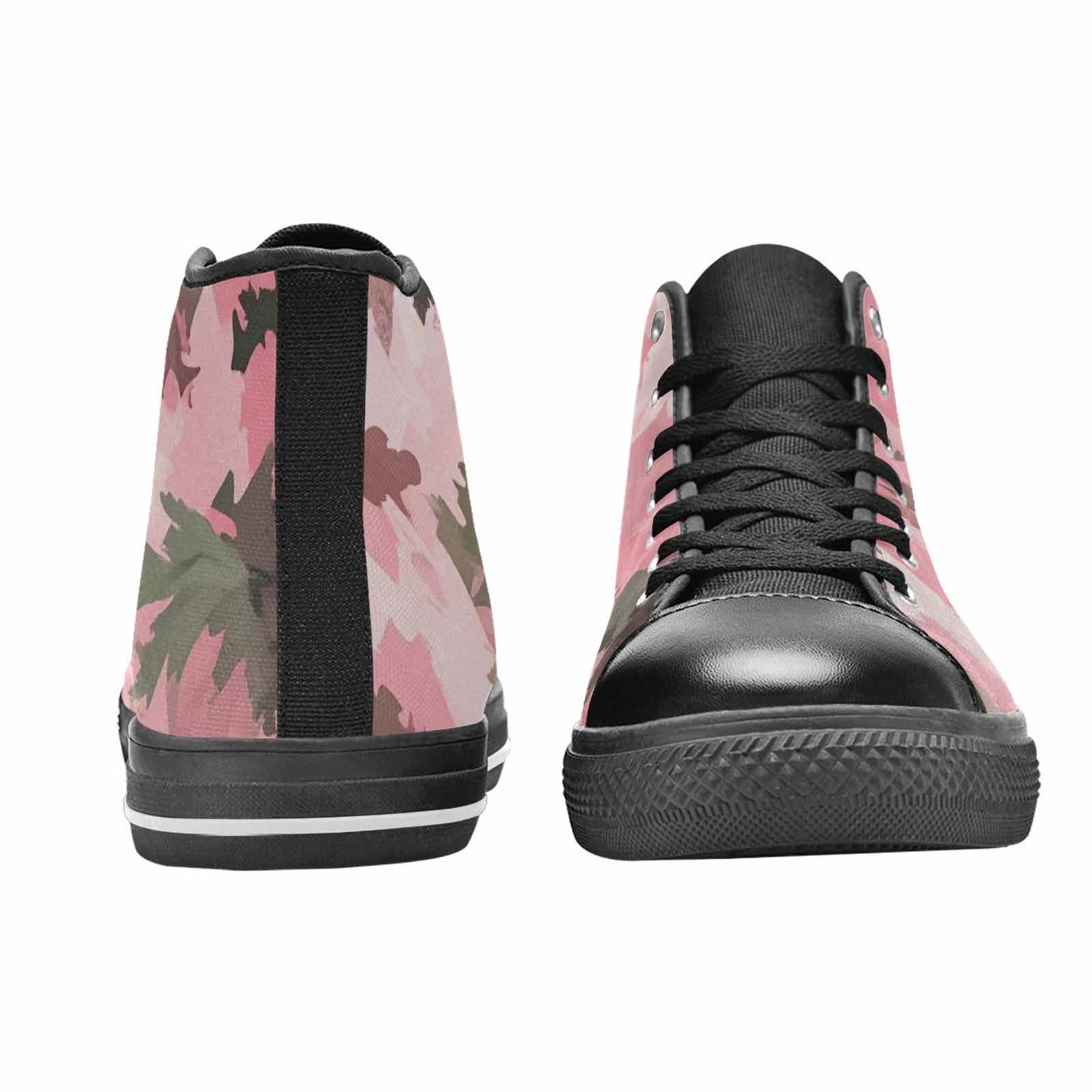 WOMEN'S Military Camouflage Blotch High Top Canvas Aesthetic Custom Sneakers