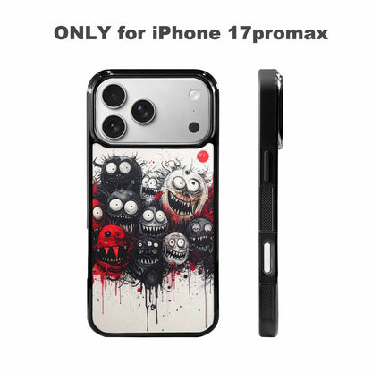 iPhone 17 Pro Max Case — Black &amp; Red Ink Cartoon Cute, Custom Designed Case Cover