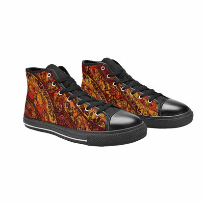 WOMEN'S Mandala Lions High Top Canvas Surreal Custom Shoes