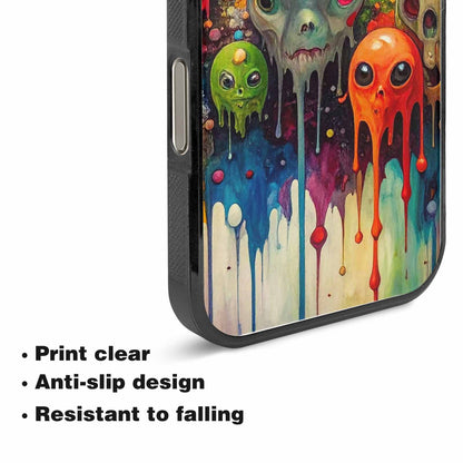 iPhone 15 Pro Max Case — Aliens Camomelting Aliens Patt E6l, Custom Art Phone Cover